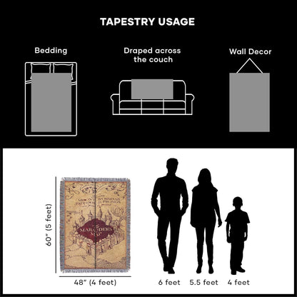 The Marauders Map Blanket